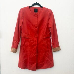 JOINUS Red Tailored Coat Jacket – 3/4 Sleeve Button Front Size Small